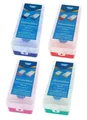 Stylex Schreibwaren Karteikasten 4x Lernbox / Karteikasten / DIN A8 / je 1x blau, rot, grün, pink