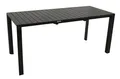 Gartentisch Ausziehtisch Esstisch Alutisch LAGOS 162x70cm Alu wetterfest grau