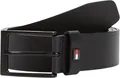 Tommy Hilfiger Herren Gürtel Layton 3,5 cm Ledergürtel, Schwarz (Black), 90 cm