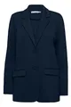 fransa FRLANO Damen Blazer Longblazer Jacke mit Reverskragen und Knopf mit Stretch, Größe:S, Farbe:Dark Peacoat (194010)