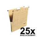 25x Falken Hängetasche 80004336 UniReg braun 230g Kraftkarton mit Leinenfröschen