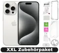 Apple iPhone 15 Pro - 128 GB - Titan Silber - XXL Starterset- Zustand: WIE NEU