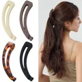 4 Stück Groß Bananen Haarspange Vintage Bananenspange Pferdeschwanz Haarklammer Dickes Haar Banana Clip Thick Hair für Damen
