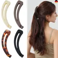 4 Stück Groß Bananen Haarspange Vintage Bananenspange Pferdeschwanz Haarklammer
