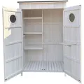 Leco Holz Gartenschrank "Toni",weiß,118 x 70 x 190 cm (L x B x H)