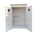 Leco Holz Gartenschrank "Toni", weiß, 118 x 70 x 190 cm (L x B x H)