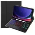 Bluetooth-Tastaturhülle mit Touchpad und Hintergrundbeleuchtung – kompatibel mit Samsung Tab S6 Lite 10,4 Zoll
