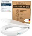 BenaVita Premium WC Sitzerhöhung 5 cm aus Duroplast - Erhöhter Toilettensitz für bequemes Sitzen inkl. Absenkautomatik - Belastbar bis 175 kg (Befestigung von Unten)