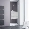 Schulte ExpressPlus 7T Alexa Style 2.0 Drehtür in Nische Depoli Light Alu-Natur 90 cm / 192 cm inkl. fixil-Glassiegel - EP321006 01 310 26