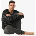 Schiesser Pyjama Casual Nightwear (2 tlg) schlafanzug schlafmode bequem grau S (48)