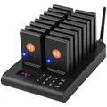 VEVOR Kabelloses Pager-System 16 Anrufbeantworter Gäste-Warteschlangenrufe