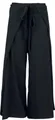 Black Premium by EMP Damen Schwarze Stoffhose mit Schnürung am Bund und verdeckten Taschen S-M