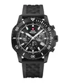Swiss Military by Chrono Herren Uhr Solar Chronograph Quarzuhrwerk mit Kautschukarmband Analoge Herrenuhr Armbanduhr Schwarz SMS34113.05