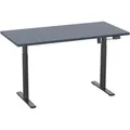 Mid.you Schreibtisch, Anthrazit, Schwarz, Metall, Holzwerkstoff, rechteckig, 80x71x160 cm, höhenverstellbar, Arbeitszimmer, Schreibtische, Bürotische