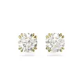 Swarovski Constella Ohrstecker, Rundschliff, klare Kristalle, goldfarben, One Size, Messing, Kein Edelstein