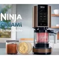 Ninja CREAMi NC300EUCP kupfer Eismaschine 473ml frozen Dessert 3 Behälter mit Deckel, 7 Prog. Eiscreme Gelato Sorbet Smoothie Bowl Milchshakes uvm. - Schwarz/Kupfer