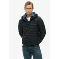 Superdry für Herren. M5012286A Fuji Lite Jacke mit Kapuze schwarz (M), Lässig, Nylon