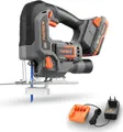 FUXTEC 20V Akku Stichsäge FX-E1JS20 SET mit 1 x Akku 2Ah, 1 x Ladegerät 1A