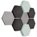 platino24 Akustikpaneele 8 Elemente Edition LOFT 3D I Ø 300mm Akustikplatten Schalldämmung Wand & Decke I Akustikschaum Schall-Absorber aus Basotect 30-70mm mit farbiger Akustikbeschichtung