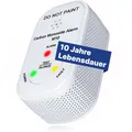 Mini CO-Warnmelder Kohlenmonoxidmelder 10 Jahre Batterie 85dB EN 50291 Testtaste