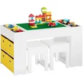 SoBuy Kindersitzgruppe, Weiß, Holzwerkstoff, 87x50x50 cm, Kinder- & Jugendzimmer, Kindermöbel, Kindersitzmöbel & -tische, Kindersitzgruppen