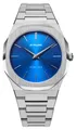 D1 Milano Ultradünnes Geo-Zifferblatt (40 Mm) In Blau Mit Gebürsteter UTBJ09 Uhr