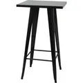 CHEFGASTRO Stehtisch 105x60x60cm Metall Industriedesign Schwarz