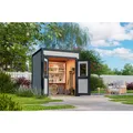 LASITA MAJA Gartenhaus "Felix", BxHxT: 200 x 222,3 x 207,4 cm (Außenmaß inkl. Dachüberstand), lichtgrau