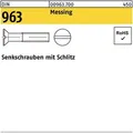 Senkschraube Din 963 Schlitz M 3 X 6messing 200 Stück