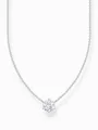 Thomas Sabo KE2210-051-14-L45V Silberne Kette mit weißem Zirkonia Anhänger Damen