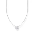 Kette mit weißem ZirkoniaAnhänger 925 Sterlingsilber KE221005114