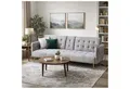 HTI-Living 2-Sitzer Couch mit Becherhalter und Bettfunktion Velvet Grau, Stück 1 Teile, Schlafsofa