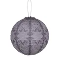 LUMIZ Solarlaterne - für Außen - Marrakesh - Runden - Gartenbeleuchtung - Solarlampen - Gartendeko - 30cm - Lila