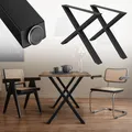 Tischbeine Tischgestell X-Design Industriedesign Tischfuß Stahl 60x72 cm Schwarz