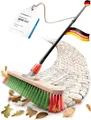 Novaliv Kehrbesen Besen mit Teleskopstiel Straßenbesen mit Stiel Gartenbesen