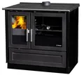 EEK A+ Holzherd Plamen 910 schwarz, externe Zuluft, Dauerbrandherd