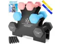 KESSER® Hantel-Set, 3 Paar, 1kg - 5kg, 12kg oder 18kg kurzhanteln mit Ständer Aufbewahrung, Fitnessstudio, Krafttraining, Hantelset rutschfeste Neopren, Mit Übungsheft, 2x Fitnessbänder