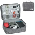 Relaxdays Kabeltasche Organizer Grau