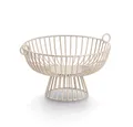 Zeller Present Aufbewahrungskorb Obstkorb, Metall, beige