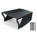 teileplus24 Mähroboter-Garage RG1 Rasenmäher Carport Rasenroboter Überdachung 60x78x33cm Schwarz, Schwarz 60cm
