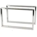 Montixx® 2X (1 Paar) Quadrat-Couchtisch & Tischkufen Bank Tischuntergestell B 30cm x H 40cm Edelstahl