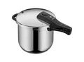 WMF Schnellkochtopf Perfect, Edelstahl, Metall, 6,5 L, rund, kratzfest, rostfrei,mit Dampfablass, mit Silikonring, Kochen, Töpfe, Schnellkochtöpfe
