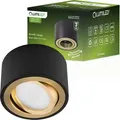 LUMILED Aufbauleuchte Aufbaustrahler Aufputz für LED Modul INSERT Deckenspot Downlight schwenkbar Spot Deckenlampe Rund Gold Schwarz 52mm - Schwarz/Gold