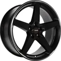 Momo Five black matt polish 8.5x20 ET45 - LK5/112 ML72.3 Alufelge schwarz