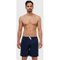 Indicode Badeshorts Herren Ferguson Schwimmshorts Männer mit elastischem Bund und Kordelzug blau L