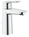 GROHE BauEdge, Waschtischarmatur, wassersparend (Wasserhahn für das Bad, 17cm hoch, mit Keramikkartusche, einfache Installation am Waschbecken), chrom, 23758000