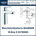 Grohe 23758000 Einhand Waschtischbatterie BauEdge M-Size Waschbecken Armatur