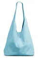 Caspar Schultertasche große Damen Wildleder Tasche Hobo Bag - CLASSIC LINE - Modell No.767, angenehm leicht, ohne Innenfutter, mit Sicherheitsfach, 100% Echtleder