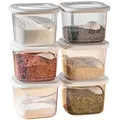 Viwares Vorratsdosen mit Deckel Luftdicht, 6er Vorratsbehälter Set BPA-Frei, Vorratsdose zur Müsli Mehl Aufbewahrung Küche, Praktische Organizer... - Weiß
