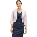 Bolerojacke VERA MONT "Vera Mont Bolero-Jacke mit Kellerfalten", Damen, Gr. 38, rosa (foggy rose), Satin, Obermaterial: 96% Polyester, 4% Elasthan., elegant, tailliert, V-Ausschnitt, 3/4-Ärmel, Jacken